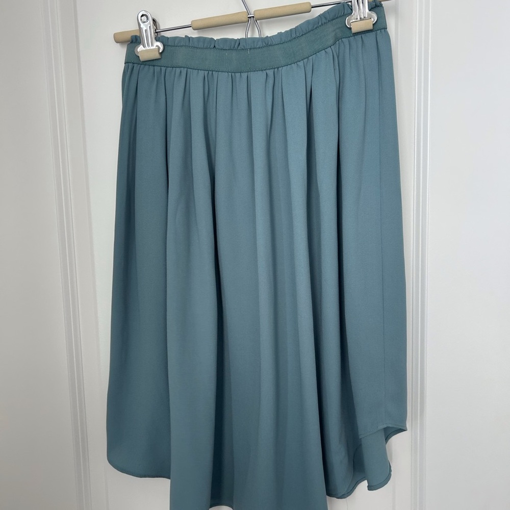 LOFT Teal Blue A-Line Skirt Petite Small